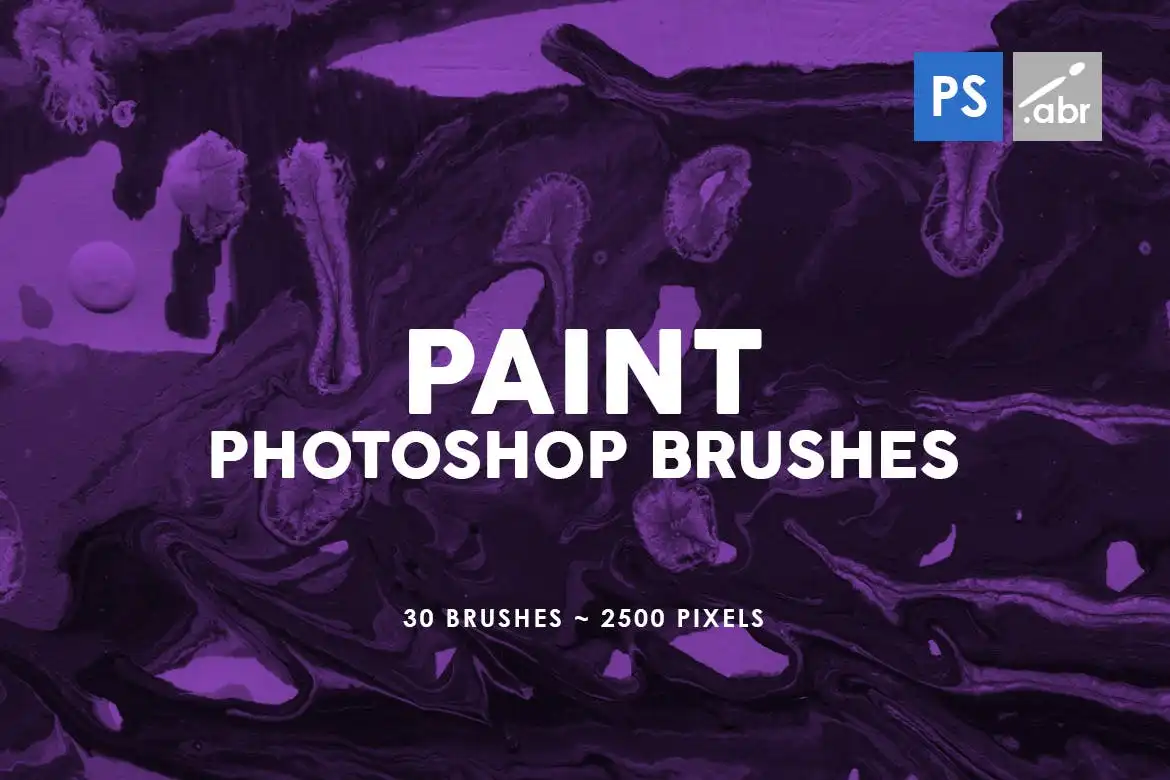30 Paint Texture Photoshop Brushes Vol 2