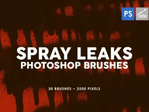 30 spray leaks photoshop stamp brushes 3