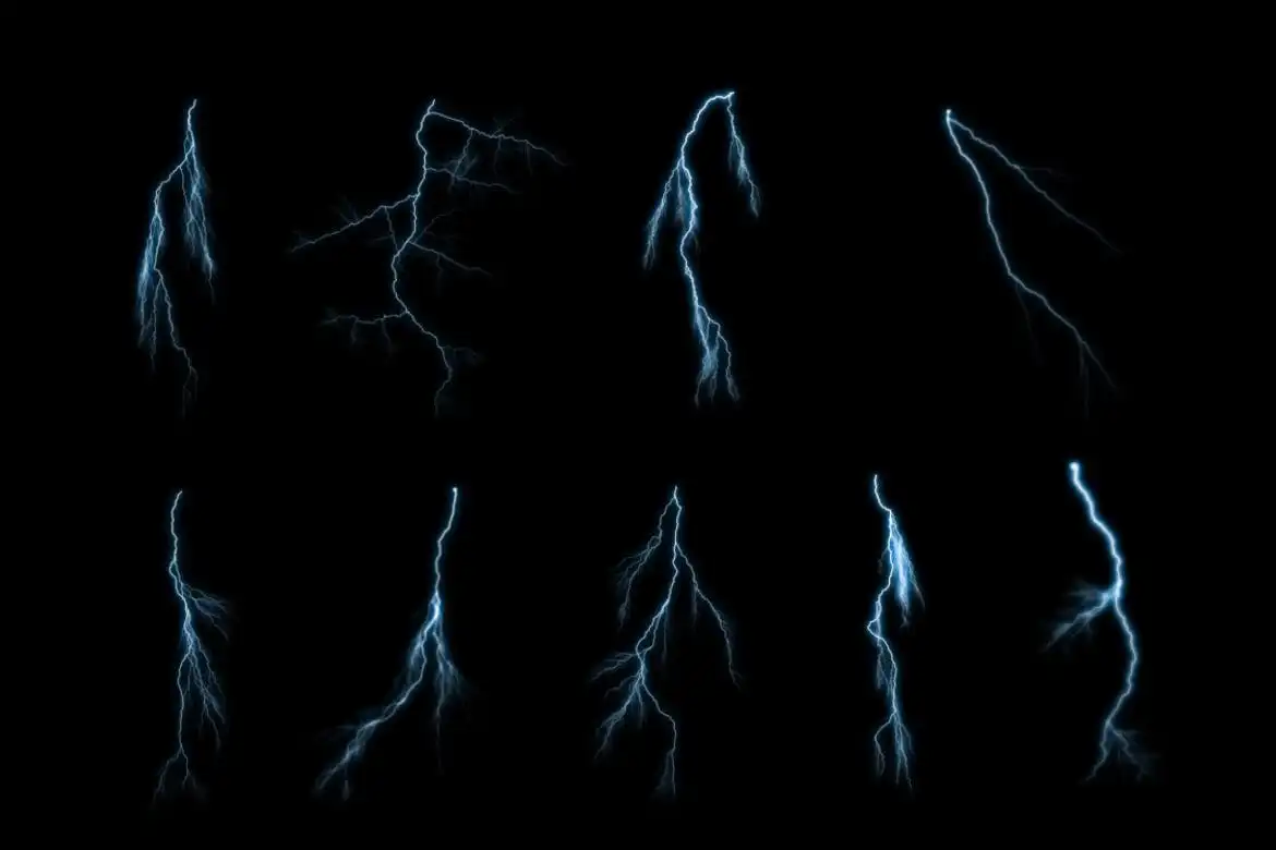 30 Thin Lightning Photoshop Stamp Brushes 4 30 thin lightning photoshop stamp brushes 2 1