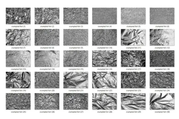 30 Crumpled Foil Texture