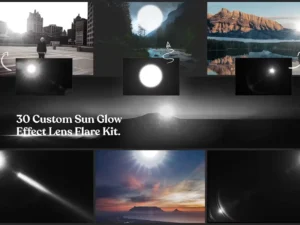 30 custom sun glow effect lens flare kit1