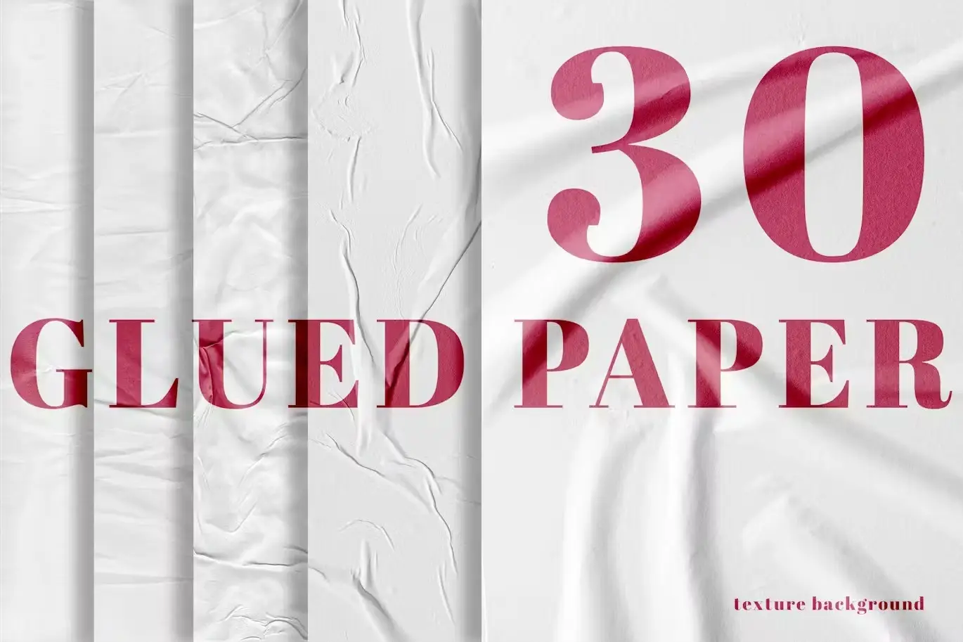 30 Glued Crumpled Paper Texture Backgrounds