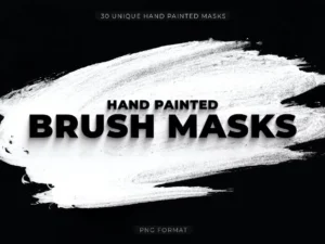 30 hand painted brush masks1