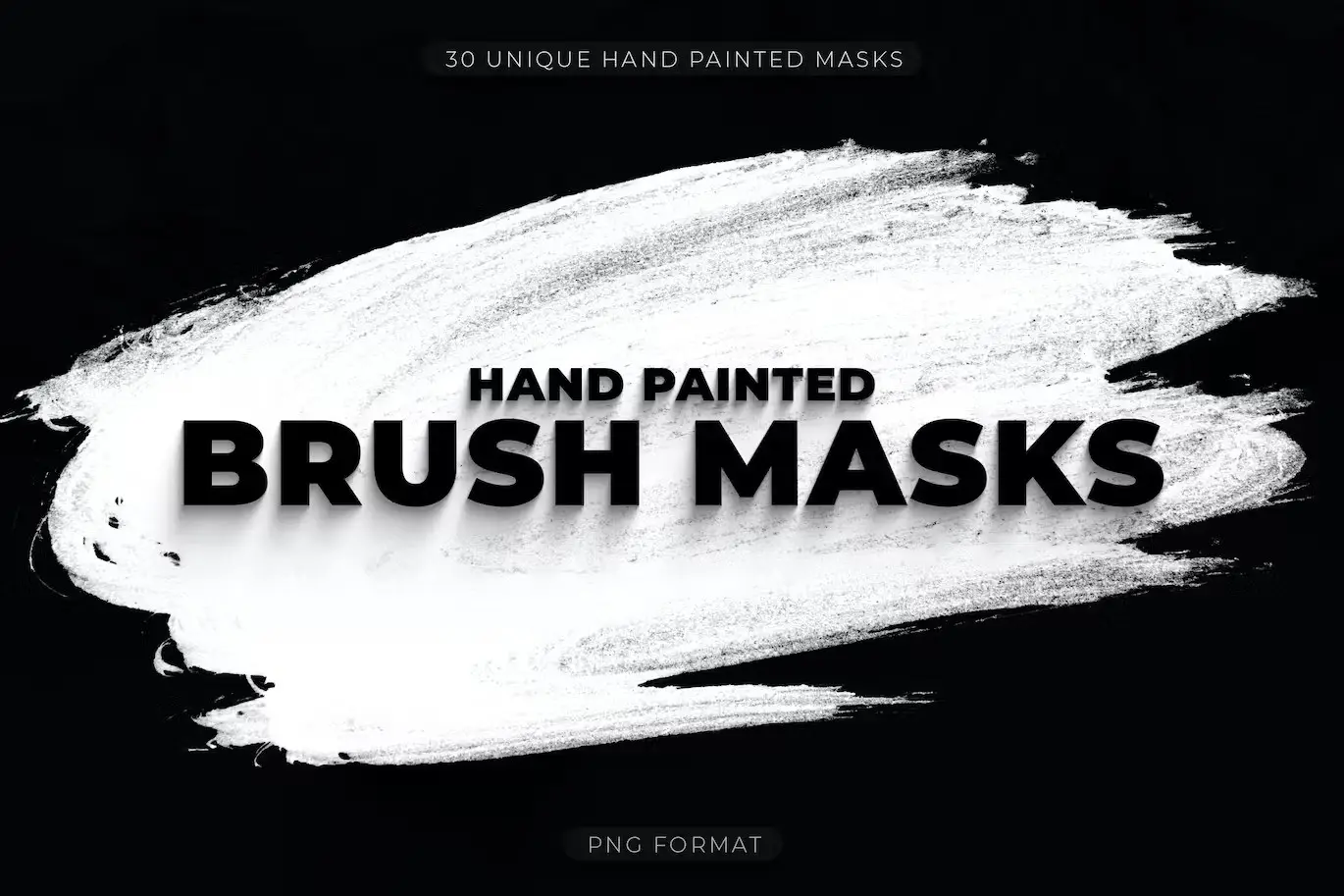 30 Hand Painted Brush Masks