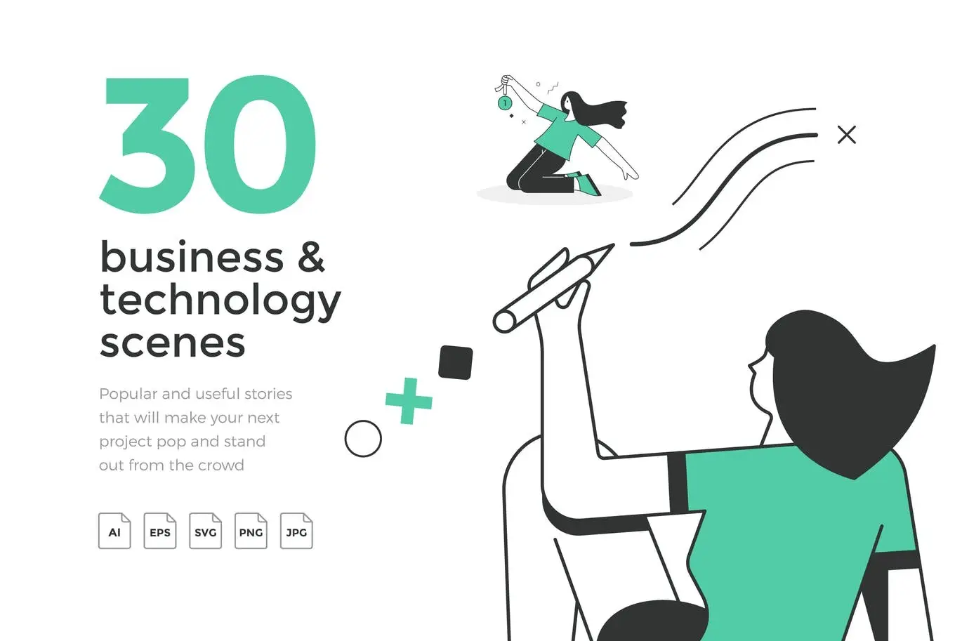 30 Popular Business & Technology Scenes