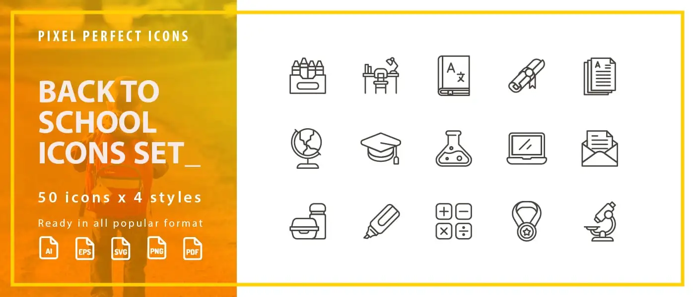 300 Back to School Icons Set