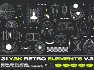 31 retro elements of 2000 v