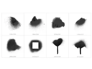 32 abstract spray photoshop stamp brushes 4