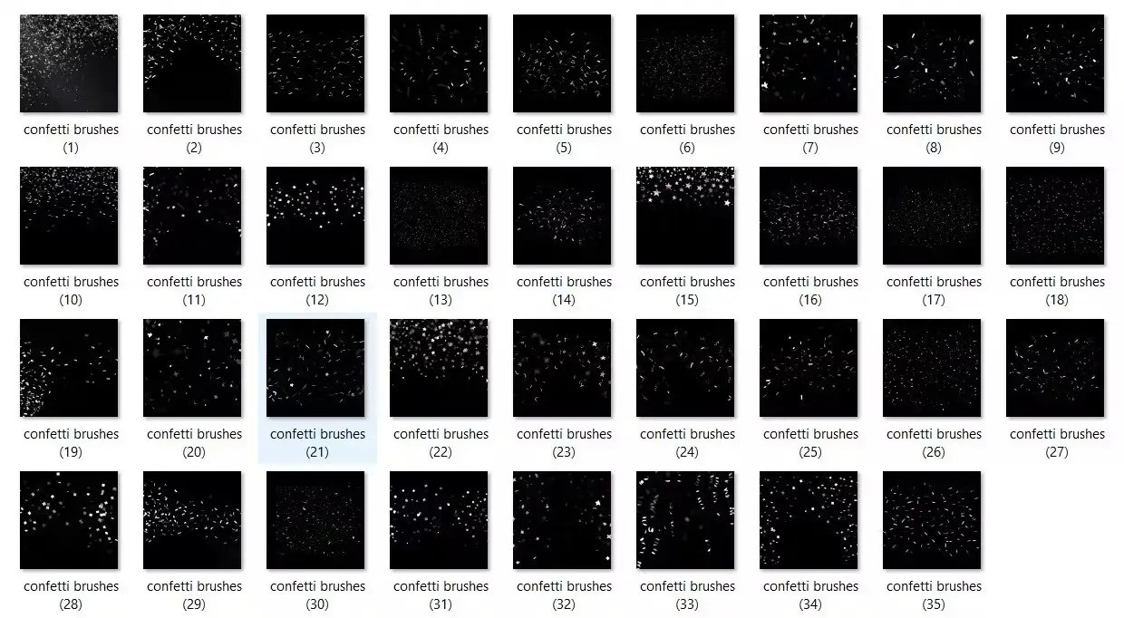 35 Photoshop Confetti brushes, Wedding confetti