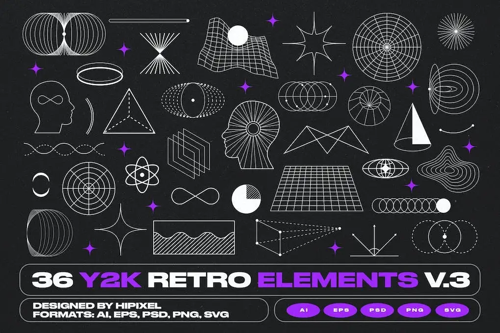 36 Y2K Retro Elements V.3