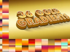 36 gold gradients photoshop1