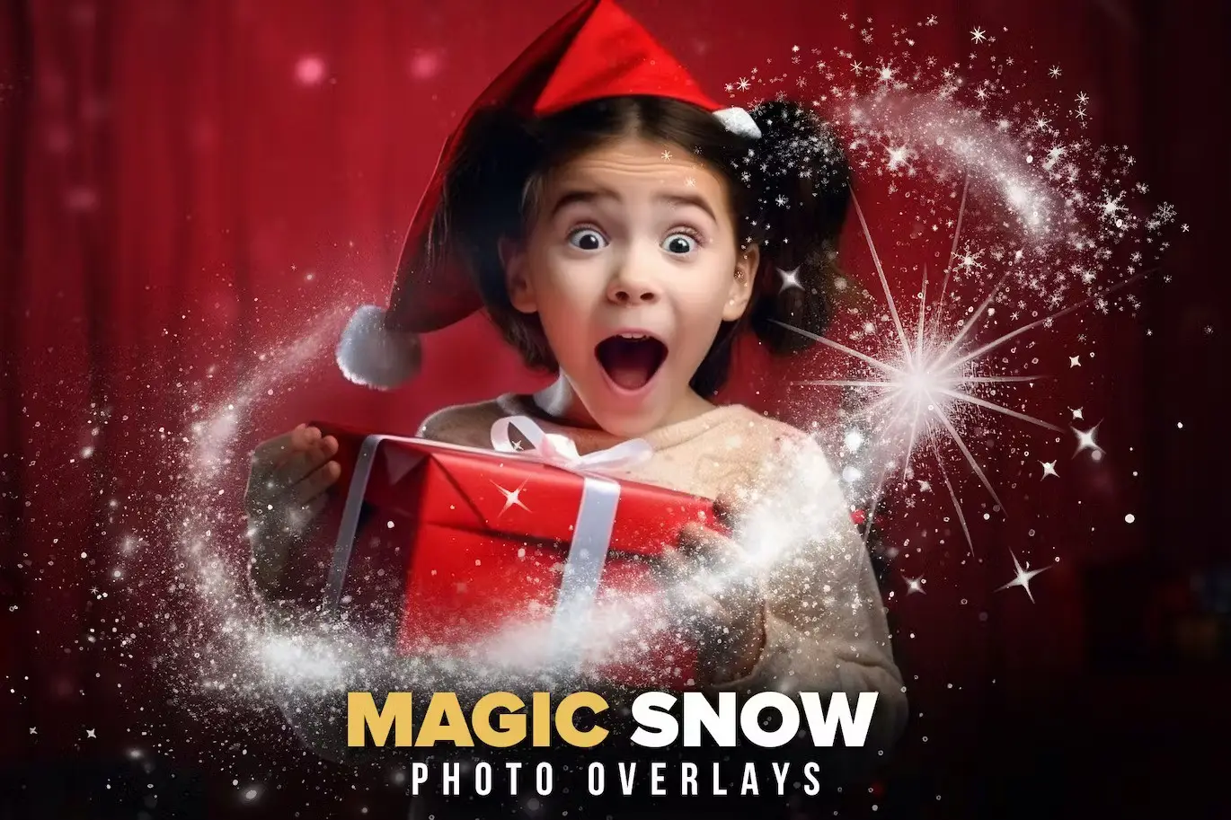 36 Magic snow Photoshop Christmas overlays