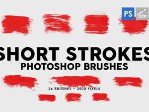 36 short ink strokes photoshop stamp brushes1