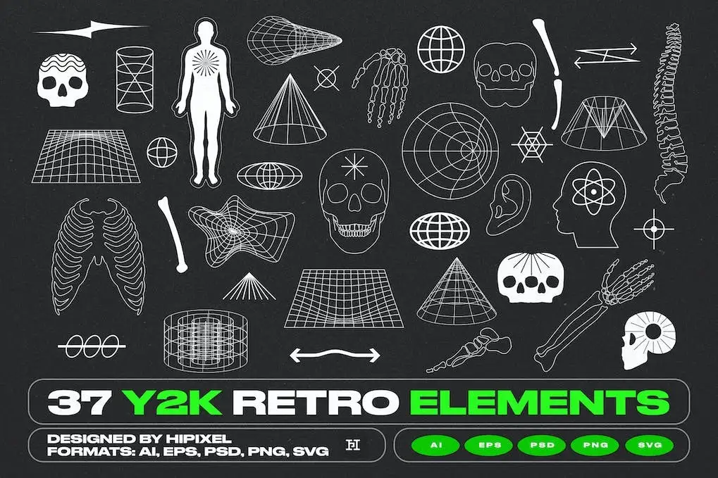 37 Y2K Retro Elements