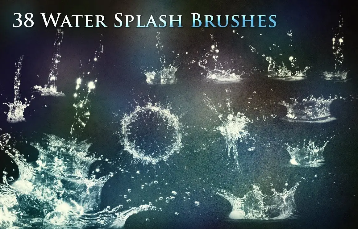 38 Water Splash Brushes
