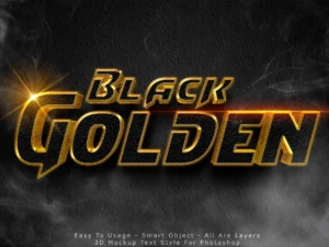 3d black glitter template text effects