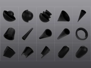 3d black shapes collection10