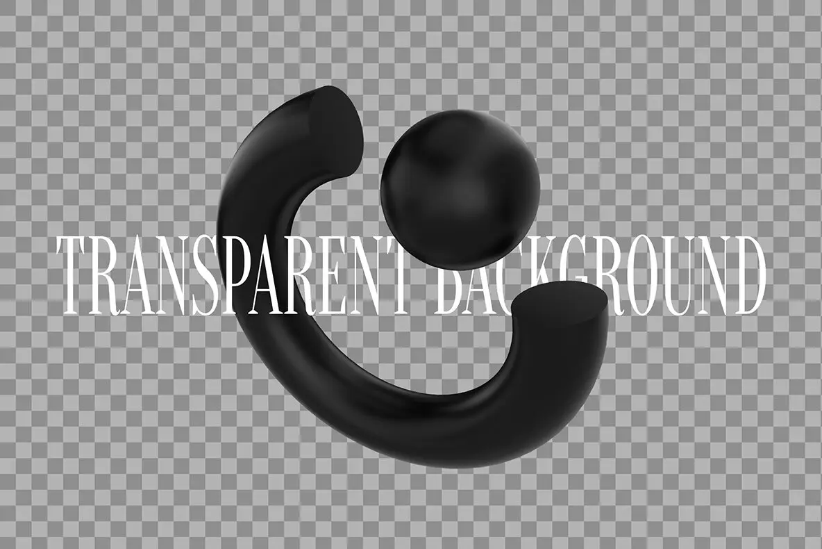 3D Black Shapes Collection 9 3d black shapes collection3