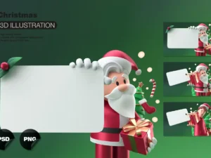 3d christmas set
