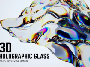 3d holographic glass texture pack