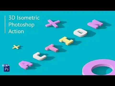 3D Isometric Photoshop Action