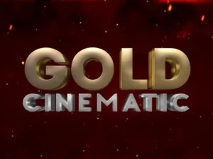 3d metal gold effects 2