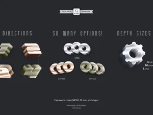 3d metal photoshop action 2