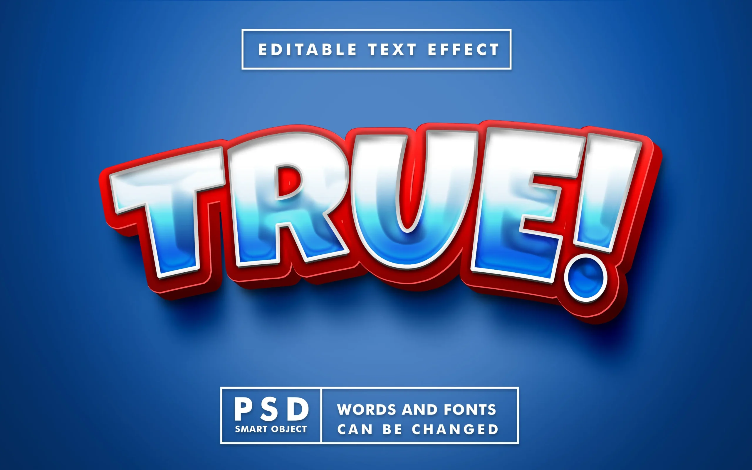3D True Text Effect 1 3d true text effect