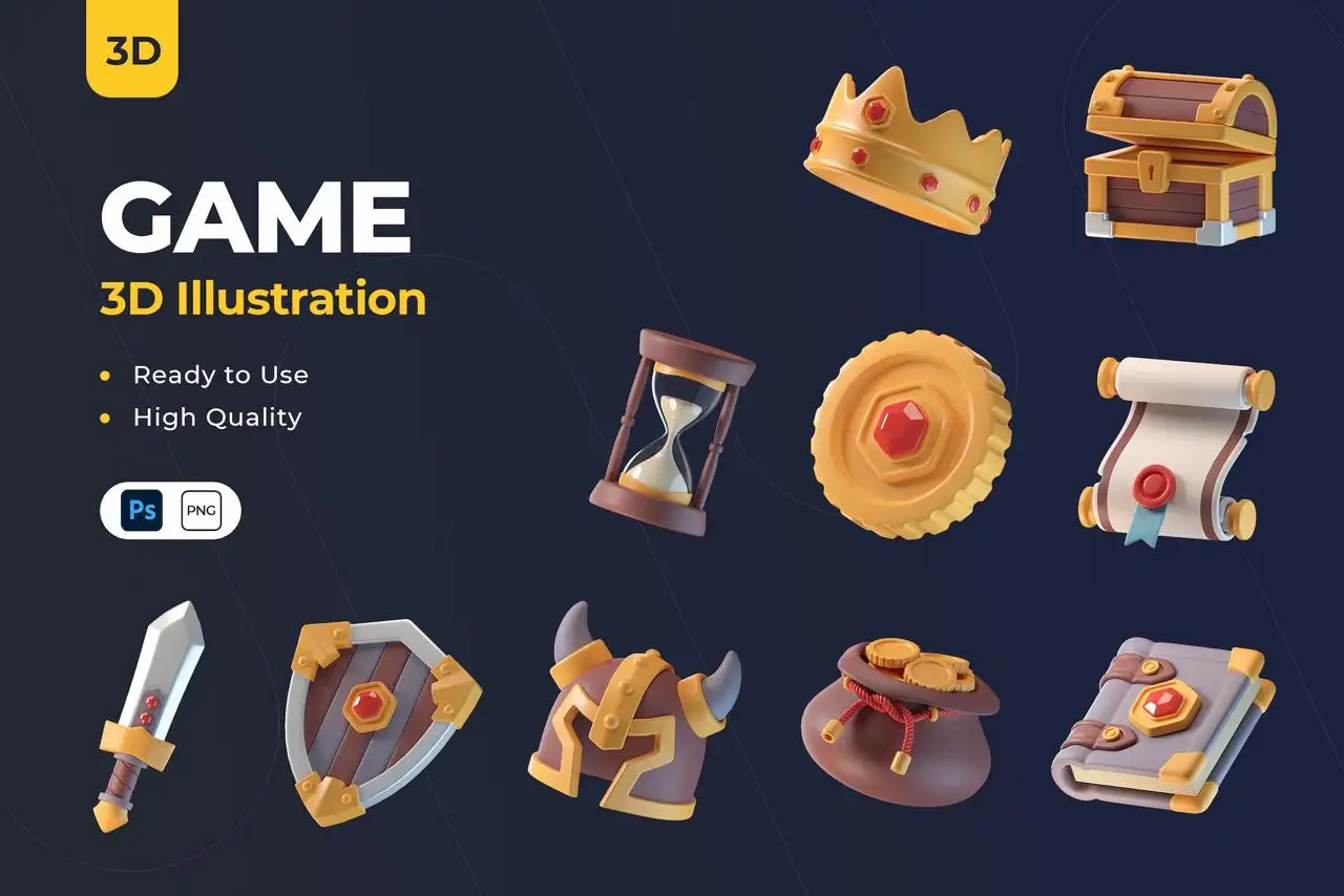 Game 3D Icon 1 3d game icon 1