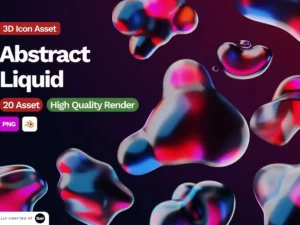 3d abstract liquid element1