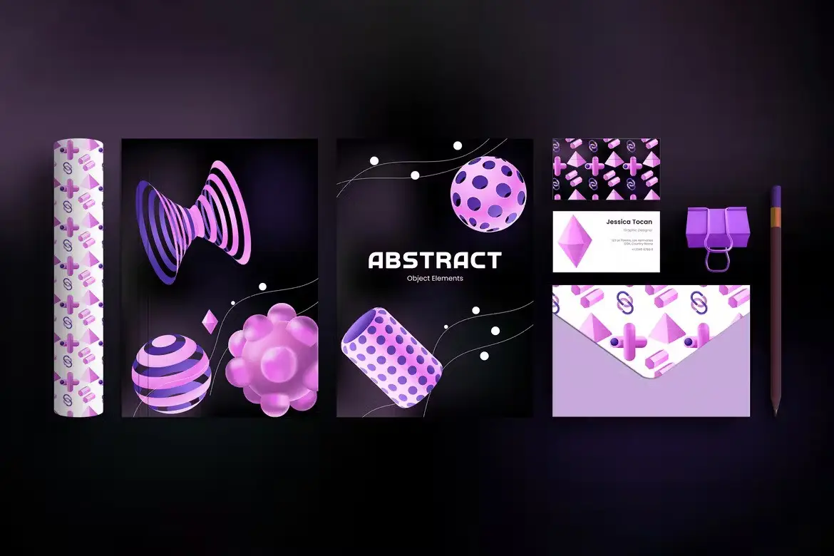 3D Abstract Shape Vector Objects 3 3d abstract shape vector objects03