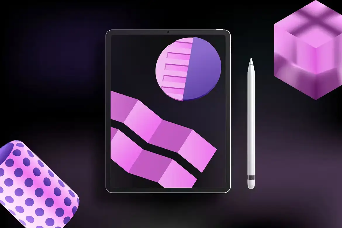 3D Abstract Shape Vector Objects 7 3d abstract shape vector objects07