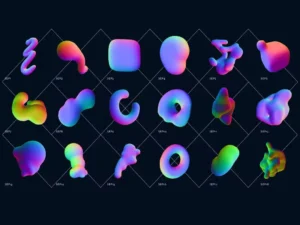 3d abstract shapes2