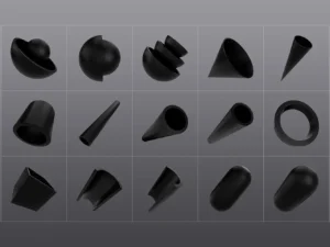 3d black shapes collectionby designessense03