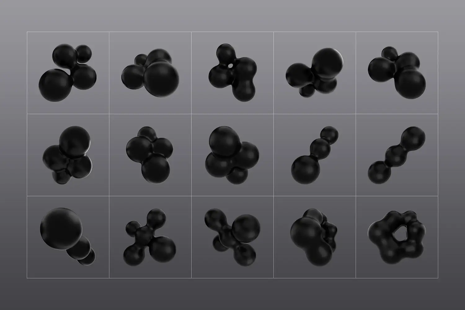 3D Black Shapes 12 3d black shapes collectionby designessense07 1