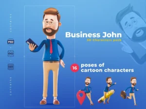 3d business characters set1