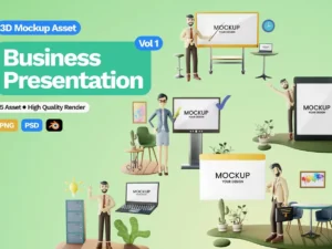 3d business presentation mockup1