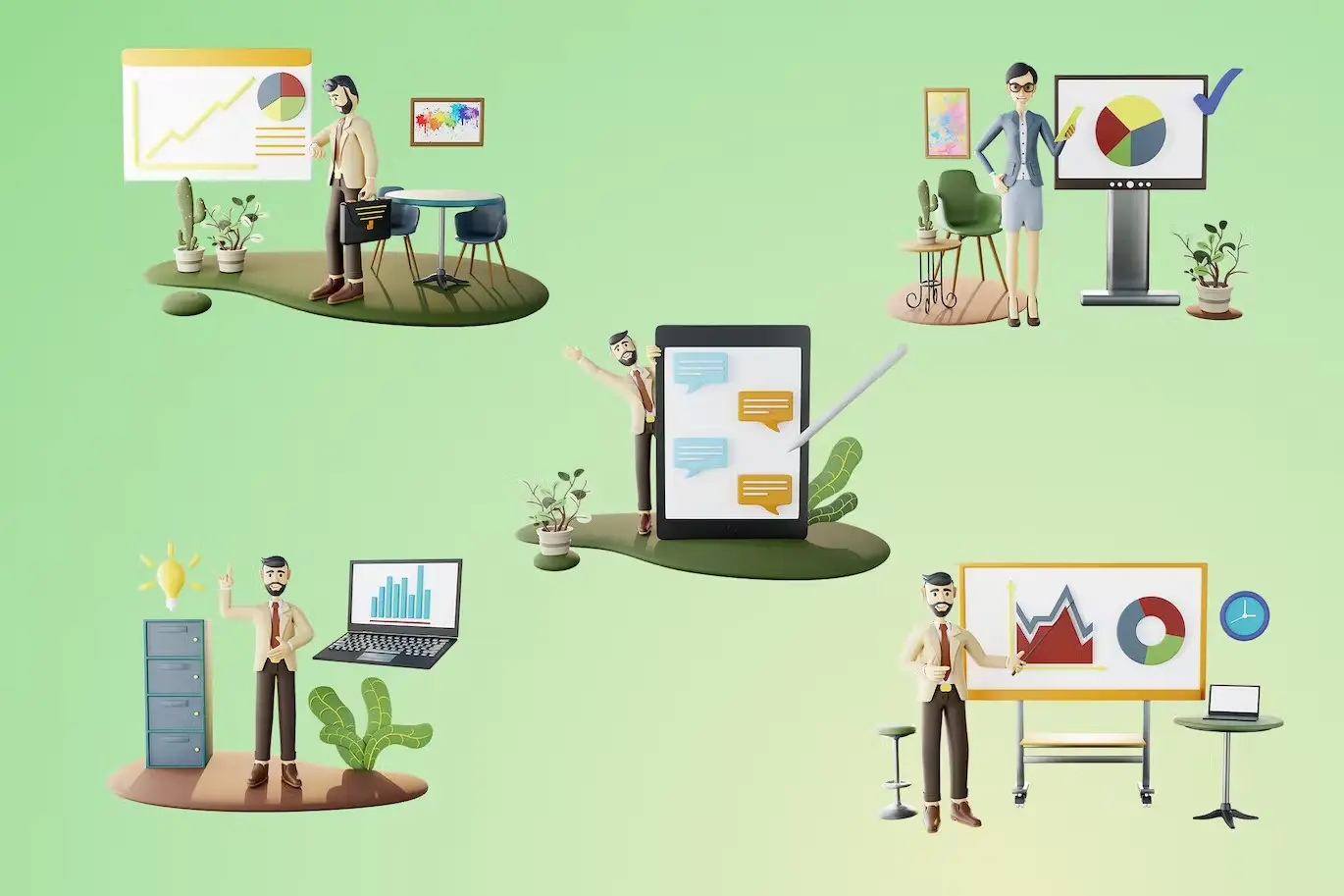3D Business Presentation Mockup Vol 2 5 3d business presentation mockup4