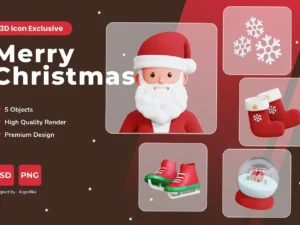 3d christmas icon pack01