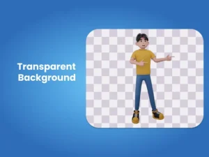 3d cute character presentation illustration2