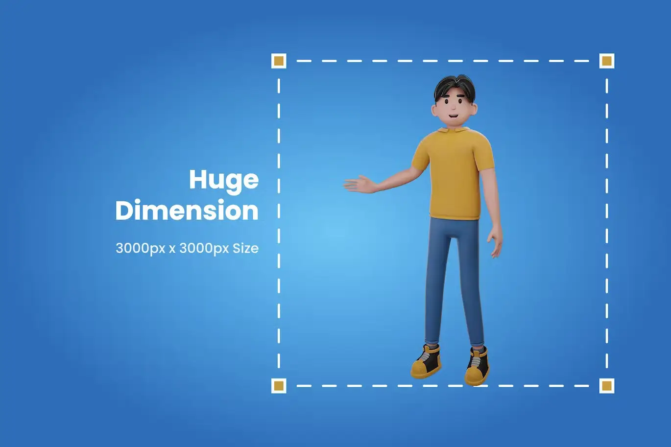 3D Cute Character Presentation Illustration 4 3d cute character presentation illustration4