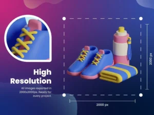 3d education icons3