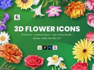 3d flower icons1