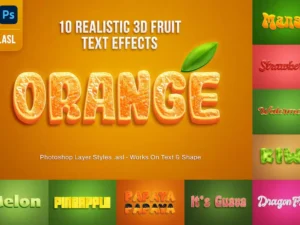 3d fruit text effects01