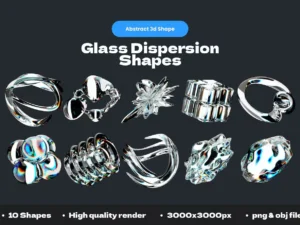 3d glass dispersion shapes1