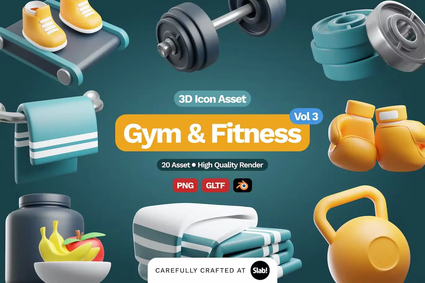 3D Gym and Fitness Icon Vol 1 8 3d gym and fitness icon7