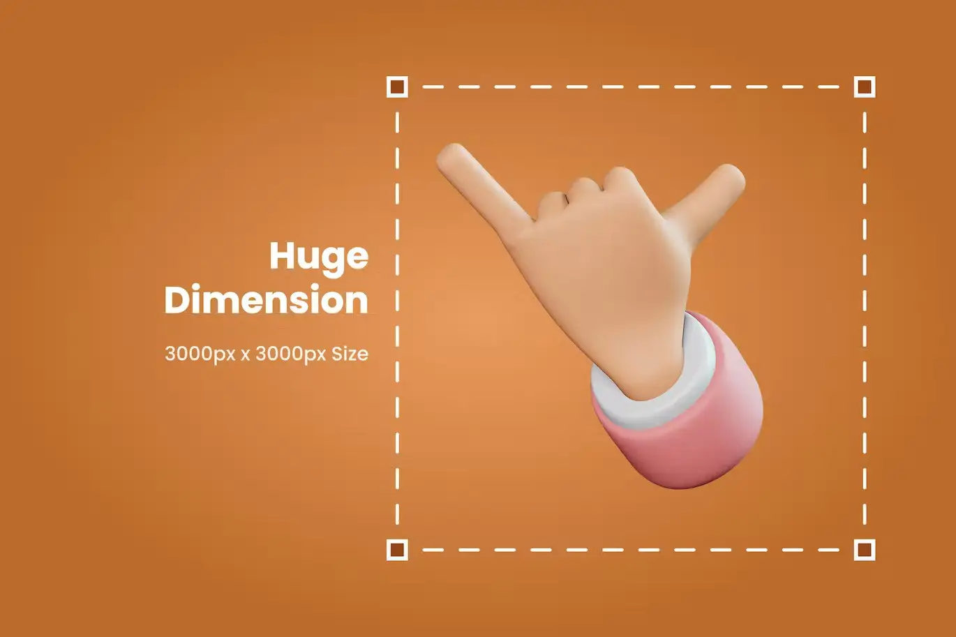 3D Hand Gesture Icon