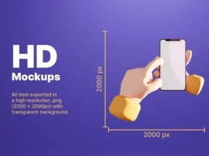 3d hand holding iphone ipad mockup2