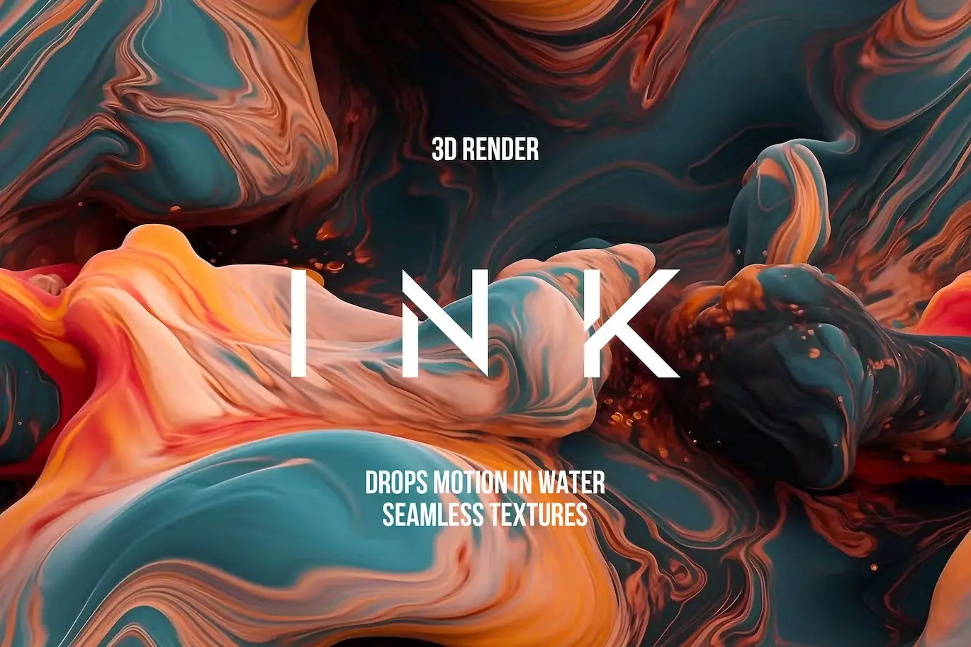 3D Ink Drops in Water Seamless Texture Backgrounds 3 3d ink drops in water seamless texture backgrounds01