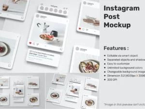 3d instagram post mockup for instagram template1